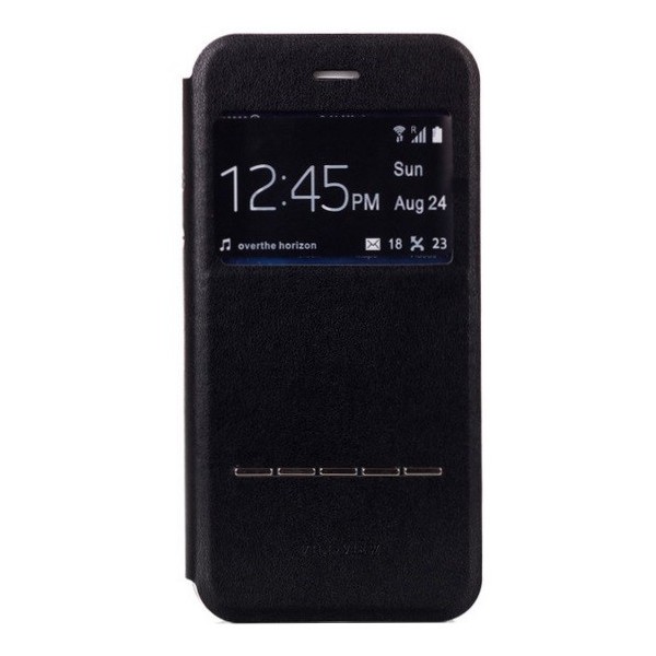 „Vili“ S View Cover atvērams maciņš - melns (iPhone 6 / 6s)