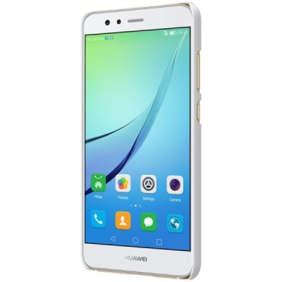 Huawei P10 Lite Nillkin Frosted Shield balts plastmasas apvalks + ekrāna aizsargplēve / Vacins.lv