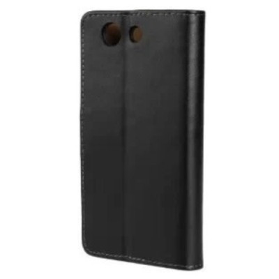 Sony Xperia Z3 compact atvēramais melns ādas futrālis - maciņš / Vacins.lv