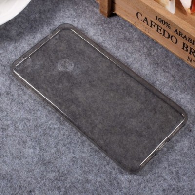 Huawei P9 Lite 2017 (Huawei P8 Lite 2017) skaidrus (permatomas) kieto silikono TPU ploniausias pasaulyje pilkas dėklas / Priedai