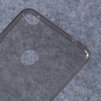 Huawei P9 Lite 2017 (Huawei P8 Lite 2017) skaidrus (permatomas) kieto silikono TPU ploniausias pasaulyje pilkas dėklas / Priedai