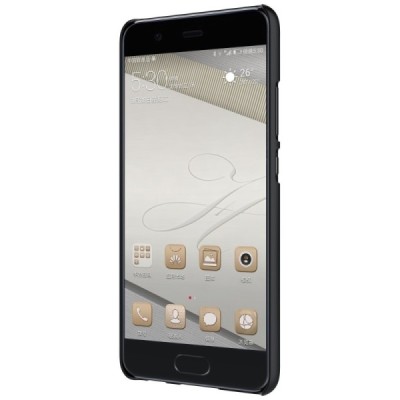 Huawei P10 Plus Nillkin Frosted Shield melns plastmasas apvalks / vacins.lv