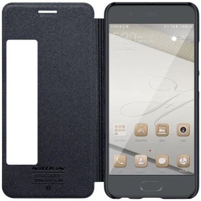 Huawei P10 Plus „Nillkin“ Sparkle atvēramais pelēks maciņš / Vacins.lv