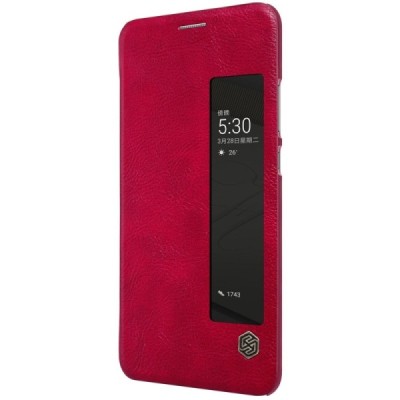 Greznais „Nillkin“ Qin sērijas ādas atvērams sarkans Huawei P10 Plus maciņš / Vacins.lv