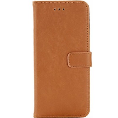 Samsung Galaxy S8 (G950) atvēramais ādas gaiši brūns retro maciņš (maks) / Vacins.lv