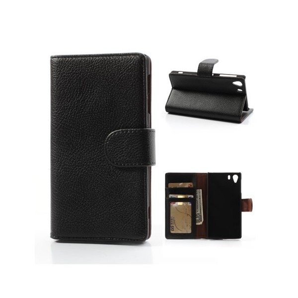 „Lychee“ atverčiamas dėklas - juodas (Xperia Z1)