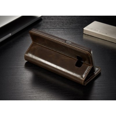 Samsung Galaxy S8 (G950) „CaseMe“ solidus atverčiamas rudas odinis dėklas - knygutė / Priedai.lt
