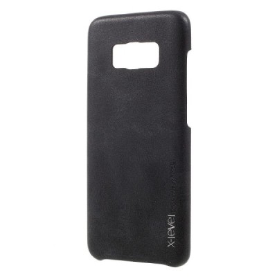 „X-Level“ Vintage Classic Samsung Galaxy S8+ (G955) melns ādas apvalks / Vacins.lv