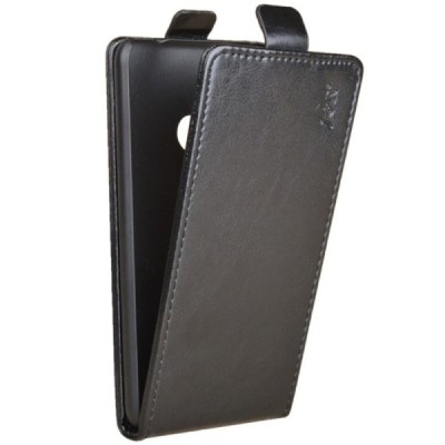 Huawei P9 Lite 2017 (Huawei P8 Lite 2017) „J&R“ klasikinis vertikaliai atverčiamas juodas odinis dėklas / Priedai.lt