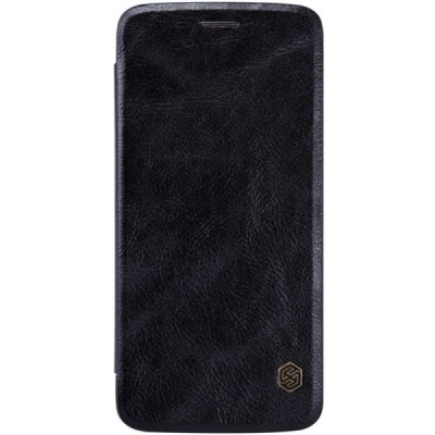 Greznais „Nillkin“ Qin sērijas ādas atvērams melns Motorola Moto Z (Moto Z Droid) maciņš (maks) / Vacins.lv