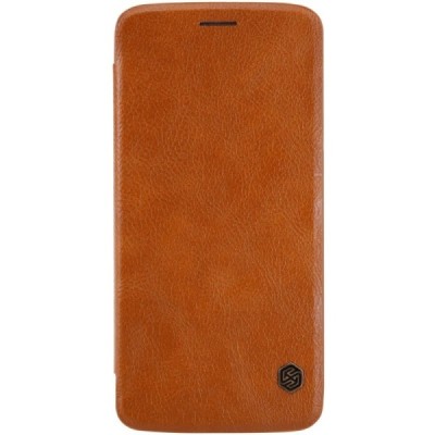 Greznais „Nillkin“ Qin sērijas ādas atvērams brūns Motorola Moto Z (Moto Z Droid) maciņš (maks) / Vacins.lv