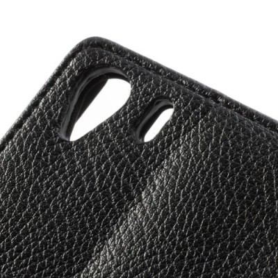 „Lychee“ Sony Xperia Z1 juodas odinis atverčiamas dėklas / Priedai.lt