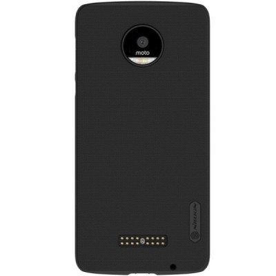Motorola Moto Z (Moto Z Droid) Nillkin Frosted Shield melns plastmasas apvalks + ekrāna aizsargplēve / Vacins.lv