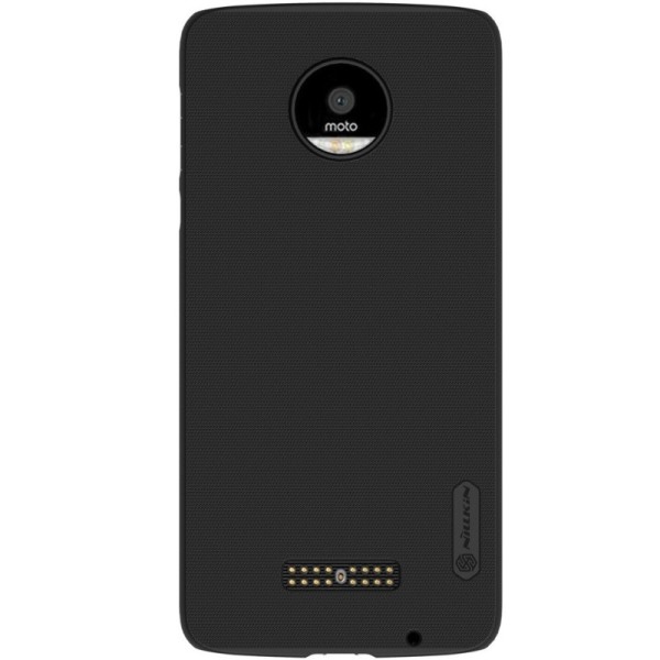 „Nillkin“ Frosted Shield apvalks - melns + ekrāna aizsargplēve (Moto Z)