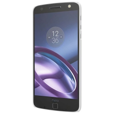 Motorola Moto Z (Moto Z Droid) Nillkin Frosted Shield balts plastmasas apvalks + ekrāna aizsargplēve / Vacins.lv