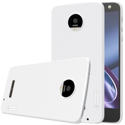 Motorola Moto Z (Moto Z Droid) Nillkin Frosted Shield balts plastmasas apvalks + ekrāna aizsargplēve / Vacins.lv