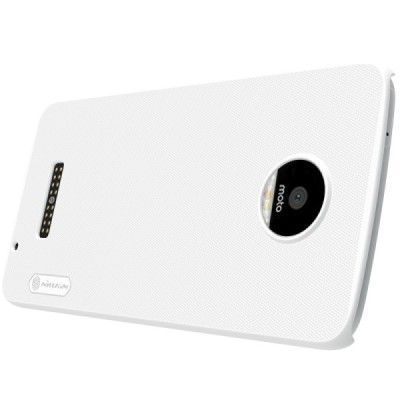 Motorola Moto Z (Moto Z Droid) Nillkin Frosted Shield balts plastmasas apvalks + ekrāna aizsargplēve / Vacins.lv