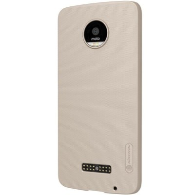Motorola Moto Z (Moto Z Droid) Nillkin Frosted Shield zelta plastmasas apvalks + ekrāna aizsargplēve / Vacins.lv