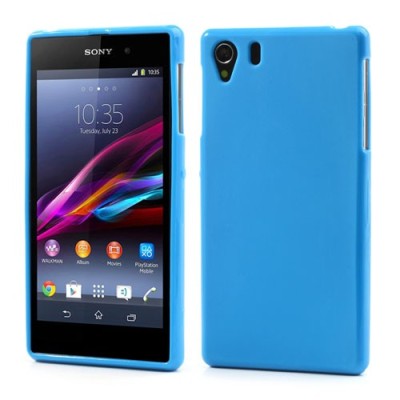 Sony Xperia Z1 Jelly Case zils cieta silikona (TPU) futrālis / Vacins.lv
