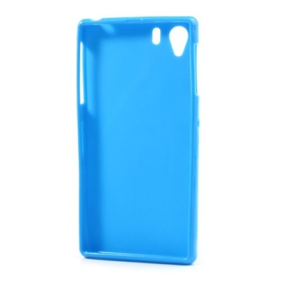 Sony Xperia Z1 Jelly Case zils cieta silikona (TPU) futrālis / Vacins.lv