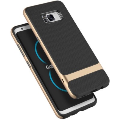 „Rock“ Royce sustiprintos apsaugos Samsung Galaxy S8+ (G955) juodas aukso spalvos apvadais kieto silikono (TPU) ir plastiko dėkl