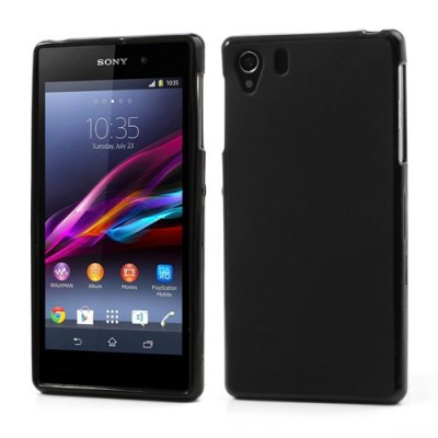 Sony Xperia Z1 Jelly Case melns cieta silikona (TPU) futrālis / Vacins.lv
