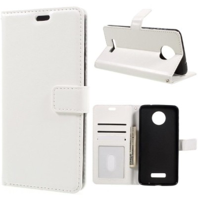 Motorola Moto Z (Moto Z Droid) atverčiamas baltas odinis dėklas - piniginė / Priedai.lt