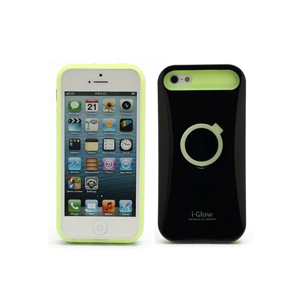 „i-Glow“ tumsā spīdošs apvalks - melns (iPhone 5 / 5S / SE 2016)