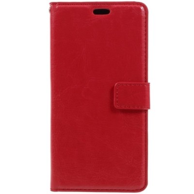 Motorola Moto Z (Moto Z Droid) atvēramais ādas sarkans maciņš (maks) / Vacins.lv