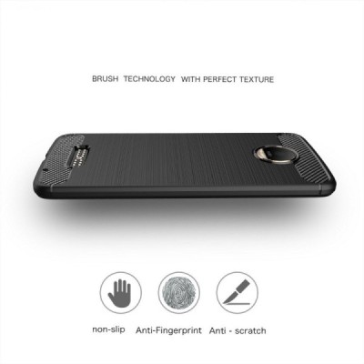 Motorola Moto Z (Moto Z Droid) „Carbon“ cieta silikona (TPU) melns apvalks / vacins.lv
