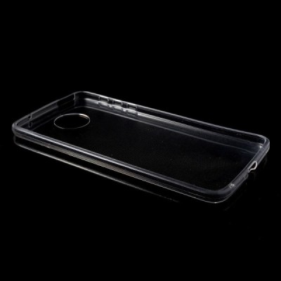 Motorola Moto Z (Moto Z Droid) skaidrus (permatomas) kieto silikono TPU ploniausias pasaulyje dėklas / Priedai.lt