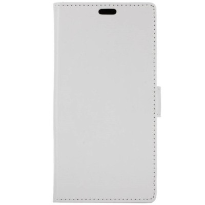 Sony Xperia L1 (G3311, G3312, G3313) atverčiamas baltas odinis dėklas - piniginė / Priedai.lt