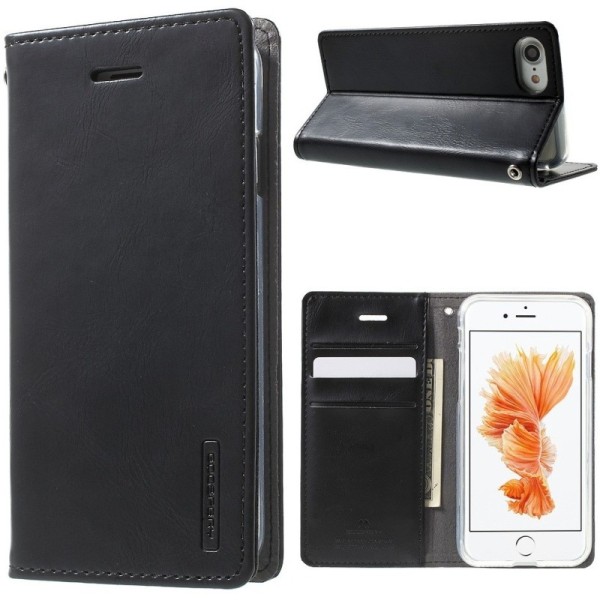 „Mercury“ Blue Moon atverčiamas dėklas - juodas (iPhone 7 / 8 / SE 2020 / SE 2022)