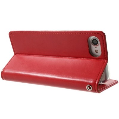 Mercury Blue Moon Apple iPhone 7 (iPhone 8) atvērams sarkans ādas maciņš / Vacins.lv