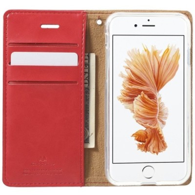 Mercury Blue Moon Apple iPhone 7 (iPhone 8) atvērams sarkans ādas maciņš / Vacins.lv