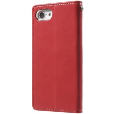 Mercury Blue Moon Apple iPhone 7 (iPhone 8) atvērams sarkans ādas maciņš / Vacins.lv