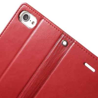 Mercury Blue Moon Apple iPhone 7 (iPhone 8) atvērams sarkans ādas maciņš / Vacins.lv