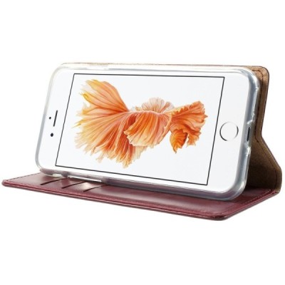 Mercury Blue Moon Apple iPhone 7 (iPhone 8) atvērams bordo ādas maciņš / Vacins.lv