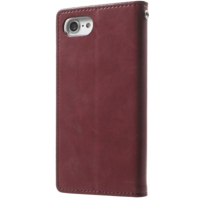 Mercury Blue Moon Apple iPhone 7 (iPhone 8) atvērams bordo ādas maciņš / Vacins.lv