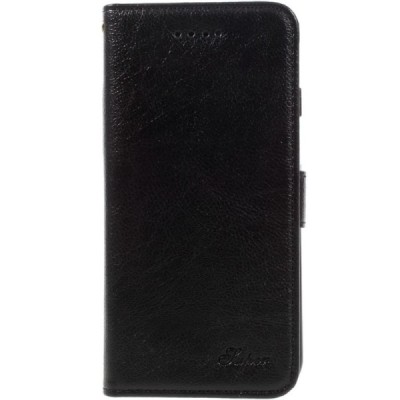 Apple iPhone 7 (iPhone 8) atverčiamas juodas odinis dėklas, knygutė - piniginė / Priedai.lt