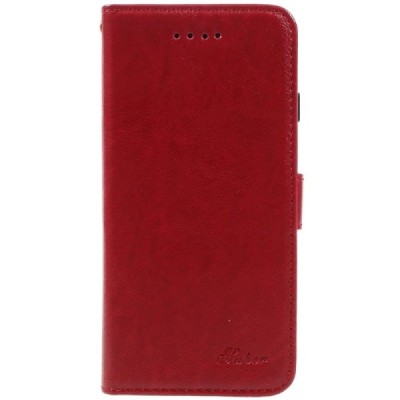 Apple iPhone 7 (iPhone 8) atvēramais ādas sarkans maciņš, grāmata (maks) / Vacins.lv