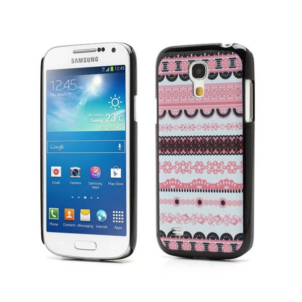 Raštuotas dėklas - rožinis (Galaxy S4 mini)