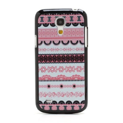 Raštuotas rožinis Samsung Galaxy S4 Mini dėklas (Dėkliukas) / Priedai.lt