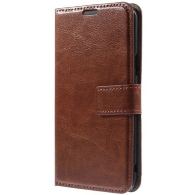 Sony Xperia XA1 atvēramais ādas brūns maciņš (maks) / Vacins.lv