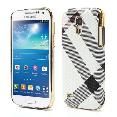„Burberry“ stiliaus baltas Samsung Galaxy S4 Mini dėklas (Dėkliukas) / Priedai.lt