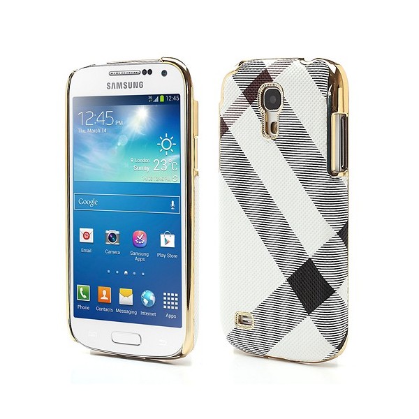 „Burberry“ stiliaus dėklas - baltas (Galaxy S4 mini)