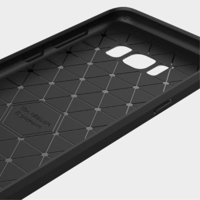 Samsung Galaxy S8+ (G955) „Carbon“ cieta silikona (TPU) melns apvalks / vacins.lv