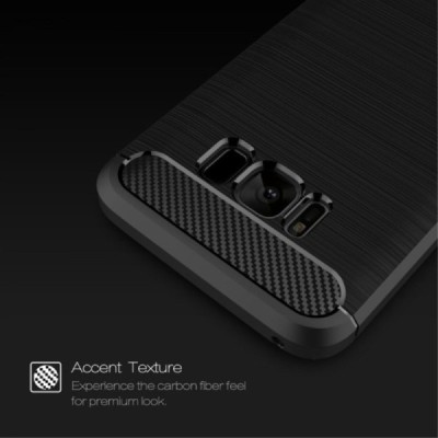 Samsung Galaxy S8+ (G955) „Carbon“ cieta silikona (TPU) melns apvalks / vacins.lv