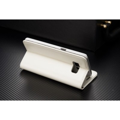 Samsung Galaxy S8+ (G955) „CaseMe“ solidus atverčiamas baltas odinis dėklas - knygutė / Priedai.lt