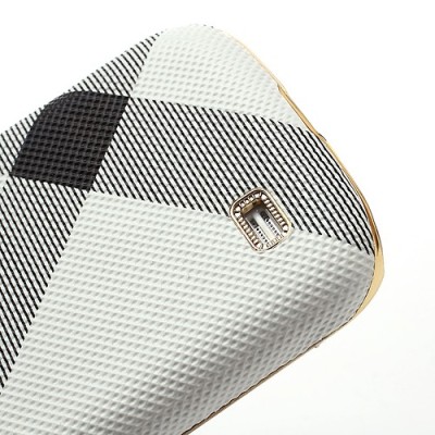 „Burberry“ stiliaus baltas Samsung Galaxy S4 Mini dėklas (Dėkliukas) / Priedai.lt